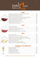 Menu La differAnce - Vins 