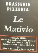 Menu Le Mativio - Exemple de menu