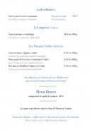 Menu Le Bistrot du Port - Deuxième levée suite et menu bistrot