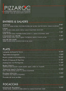 Menu Pizzaroc - Entrées, salades, plats,...