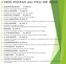 Menu Pizzeria l’Etna - Les pizzas au feu de bois