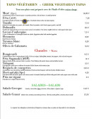 Menu Restaurant Grec Olive - Les tapas