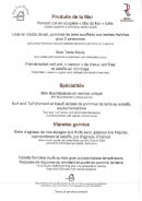 Carte et menu de La Mère Germaine à Villefranche sur Mer — Produits de la mer, spécialités et viandes garnies