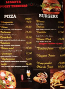Menu Le Sanya - Les pizzas, burgers