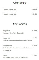 Carte et menu de Family's à Villeneuve Loubet — Les champagnes et cocktails