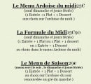 Carte et menu de L'Auberge Fleurie à Villeneuve Loubet — Formules