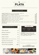 Carte et menu de La Playa à Villeneuve Loubet — Glaces et desserts