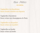 Menu Les Platanes - Pâtes 