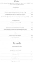 Carte et menu de Les Terrasses du Syracuse à Villeneuve Loubet — Les plats et desserts