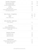 Carte et menu de Les Terrasses du Syracuse à Villeneuve Loubet — Les boissons suite
