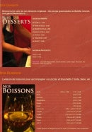 Carte et menu de Piz'zatti à Villeneuve Loubet — Les desserts et boissons