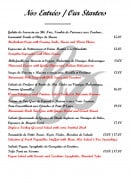 Menu La Pignatelle - Les entrées