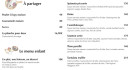 Menu Maonas - A partager, les pizzas, ....