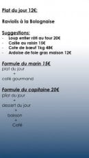 Menu La Cambuse Port de Cap d'ail - Les formules du jour et suggestions