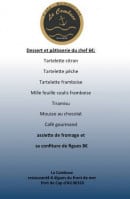 Menu La Cambuse Port de Cap d'ail - Les desserts et pâtisseries du chef