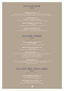 Menu Lamparo Plage - Le coin mer, coin terre et grillades