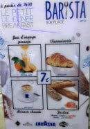 Menu Barista - Le petit déjeuner