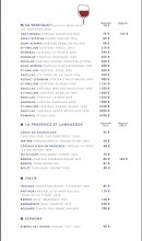 Menu Carlton - Les vins rouges suite