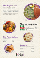 Menu Chez Ryna - La Bonne Brochette - Les plats, menus et desserts