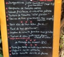 Menu Côté Jardin - Extrait de la carte