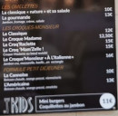 Menu Esther Caffé - Les fomrules, omelette, ...