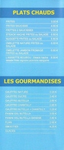 Menu Francky - Les plats et gourmandises