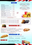 Menu L'americain - Burgers et sandwiches