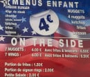 Carte et menu de La rôtisserie de cannes à Cannes — Les menus enfant, nuggets,...