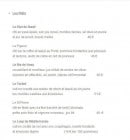 Menu Les Terraillers - Les plats