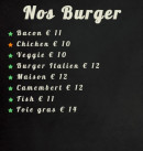 Menu Koala’s Burger - Les burgers