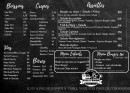 Menu Koala’s Burger - Les assiettes, crêpes, boissons et vins