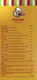 Menu O'Bacano - Pizzas