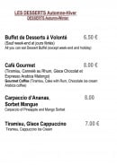 Menu Chez Cathy - Desserts suite