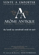 Menu Arôme Antique - Vente à emporter