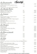 Menu Arôme Antique - Les apéritifs
