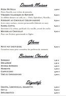 Menu Arôme Antique - Les desserts, glaces et boissons chaudes, ...