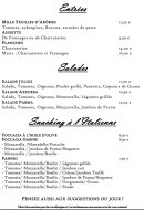 Menu Arôme Antique - Les entrées, salades et snacking