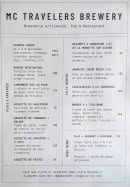 Carte et menu de Mc Travelers Brewery à La Roquette sur Siagne — La carte