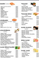 Carte et menu de Sushi manga à La Roquette sur Siagne — Sushi, makis, chirachis...