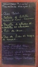 Menu Les Amouriers - Un exemple d' ardoise du jour
