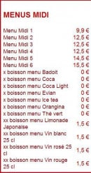 Menu Sushi Spirit - Les Menus Midi