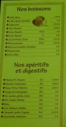 Menu Les Mimosas - Les boissons et apéritifs