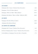 Menu La Maréa - Les champagnes