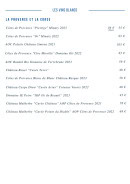 Menu La Maréa - Les vins blancs