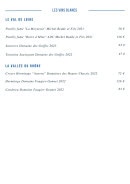 Menu La Maréa - Les vins blancs (suite)