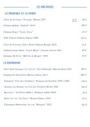 Menu La Maréa - Les vins rouges