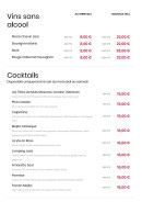 Carte et menu de La Siesta à Antibes — Menu 5