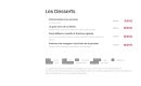 Carte et menu de La Siesta à Antibes — Menu 2