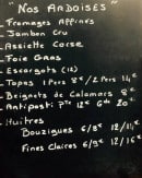Menu La Tour International - L' ardoise