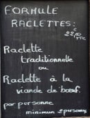 Menu Le Tire Bouchon - La formule raclettes